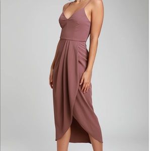 NEW Lulus XXS Reinette Hi Low Formal Mauve Dress